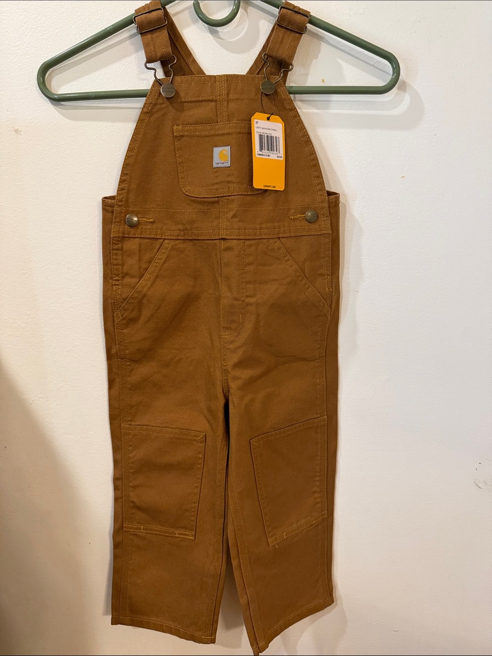 Carhartt Kids Tan Brown Duck Overalls